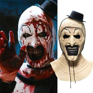 Party Maskers Amazijnmasker Horror Scary Mascara Halloween Cosplay Art De clown griezelige moordenaar terreur masker Horeur Joker Men Ghost Thriller 220926 220926