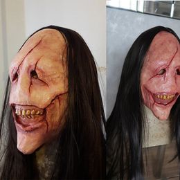 Feestmaskers terreur lang haar kwaad masker Halloween kostuum vrouwen mannen volwassen spook spookhuis rekwisieten 230818