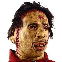 Feestmaskers Texas Chainsaw Massacre Leatherface Masker Halloween Horror Fancy Dress Cosplay Latex 220909223E