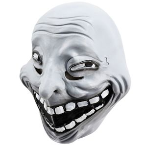 Mascaras de fiesta Meme Meme Cartoon Cabeza completa Látex Comic Smile Carnival Disfraz de disfraces Gray 221024