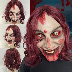 Feestmaskers unisex enge spookmasker film Evil Dead Rise Horror vrouwelijke spook demon latex masker Halloween Cosplay Prop 230816