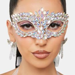 Feestmaskers Verschillende kleuren verstelbare glanzende ogen maskeren luxe vrouwen Venetiaanse maskerade kerst Halloween Cosplay Party Face Decoratie 230313