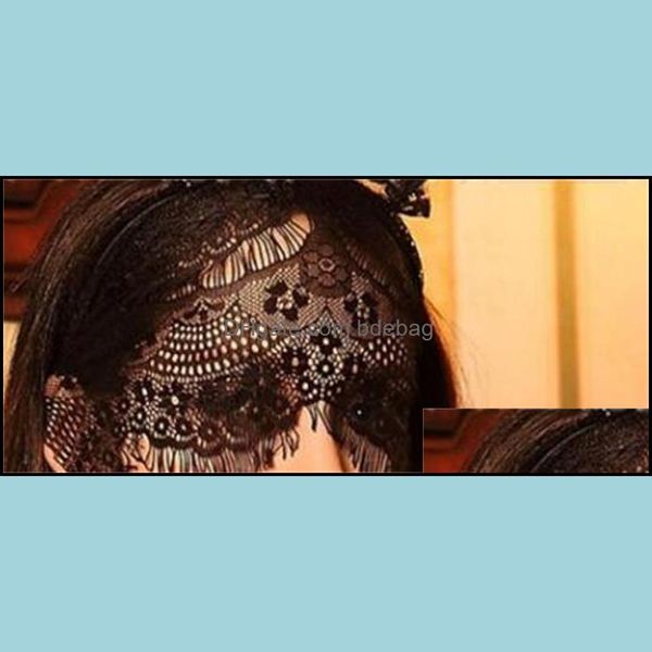 Masques de fête Voile Halloween Party Ball Dress Up Dentelle Idée Créative Cerceau De Cheveux Oreilles De Lapin Visière Masque Usine Vente Directe 6 5Lw P Dhr9E