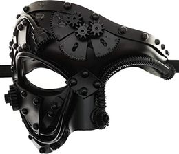 Party Maskers Venetiaanse Cyborg Metal Steampunk Masker Halloween Maskerade Phantom Of The Opera Mardi Gras BallFree Freight 230901