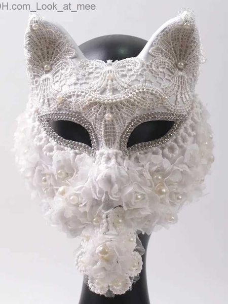 Máscaras de fiesta Carnaval de Venecia Máscara de gato Mascarada negra Accesorios para fiesta de graduación Mujeres Elegantes Máscaras de Halloween Cosplay Q231007