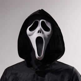 Feestmaskers witte horror spook gezicht cosplay schreeuwende demon enge Halloween -kostuum rekwisieten rra