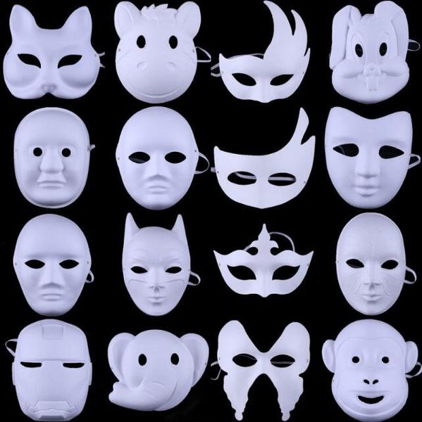 Masques de fête blancs de visage non peint plain / papier vierge pp masque diy danse Noël halloween mascarade gouttes livraison à la maison gard dhfel 2024413