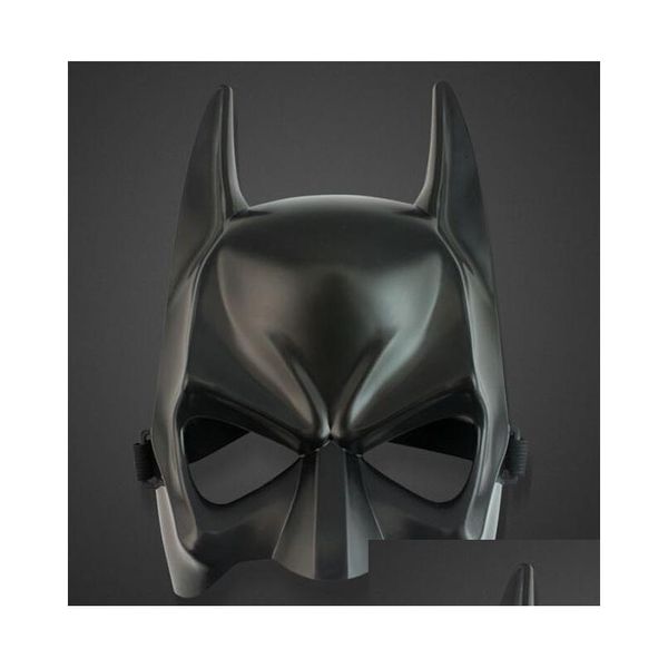 Máscaras de fiesta Venta al por mayor Máscara de disfraces de Halloween Dibujos animados Simation Adts masculinos Plástico negro y media cara 10 Unids / lote Entrega de gota Inicio Gar Dhnpu