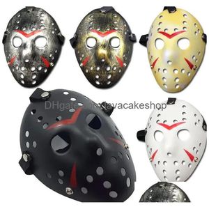 Feestmaskers Groothandel Maskerade Jason Voorhees Masker Vrijdag de 13e Horrorfilm Hockey Enge Halloween-kostuum Cosplay Plastic Drop Dhodo