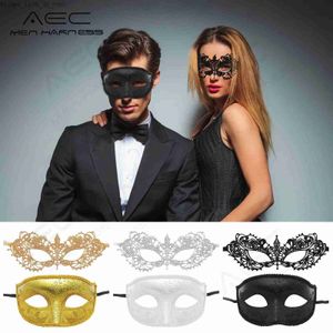 Máscaras de fiesta Mujer Hombre Sexy Caballero Mascarada Máscara de fiesta Fiesta de Halloween Cosplay Traje Decoración de boda Accesorios para pareja Máscara divertida Q231009