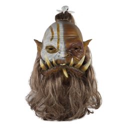 Masques de fête World of Mask Ogrim Doomhammer Latex Cosplay Halloween 230821