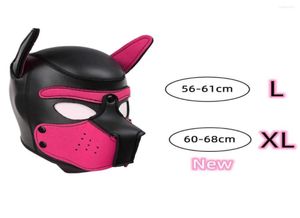 Masques de fête XL Code Marque Augmentation de grande taille Cosplay Cosplay Pladed Rubber Full Hood Hood Mask With Ears For Men Women Dog Rôle PLA1842946