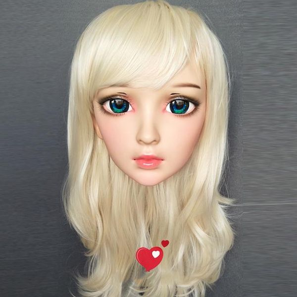 Máscaras de fiesta (ya-01) gurglelove femenina dulce resina medio cabeza Kigurumi bjd mascarilla cosplay rol de anime japonés muñeca cruzada