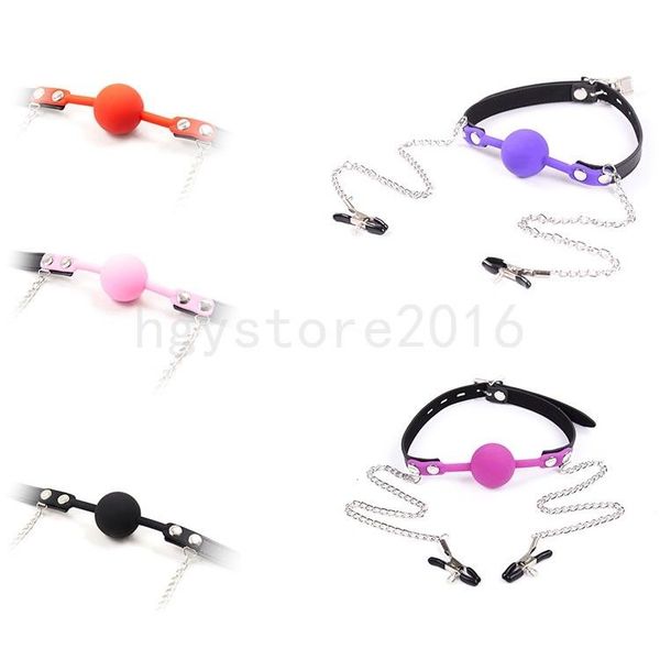 Bondage Party O-Ring Mouth Gags Toy roleplay open soft gag Harness slave Supply # R97