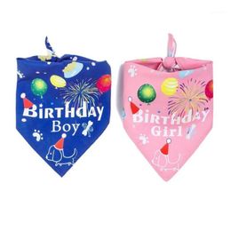 Fête pour animaux de compagnie chiens chat bavoirs anniversaire Costume conception noël Bandana chapeau écharpe animaux salive serviette accessoires fournitures #0826y301222e