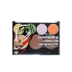 Party Queen Paleta de crema correctora y contorno de 7 colores Contorno 3D Brighten Pro Paletas correctoras faciales Kit de maquillaje facial profesional