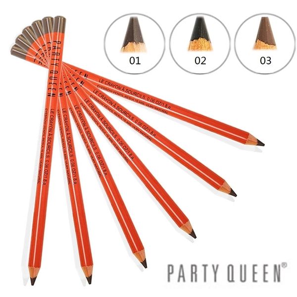 Party Queen – Crayon de maquillage à sourcils, imperméable, couleur marron foncé naturel, stylo à sourcils, pommade, outil pour les yeux longue durée