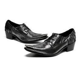 Fête Real Leather Black Wedding Zapatos Social Man Dress Office Business Brogue Lacet Up Men Oxford Shoes 977