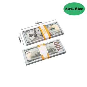 Réplique de fête US FAKE Money Kids Play Toy ou Family Game Paper Copy Banknote 100pcs Pack Practice Counting Movie Prop 20 dollars Prime complète