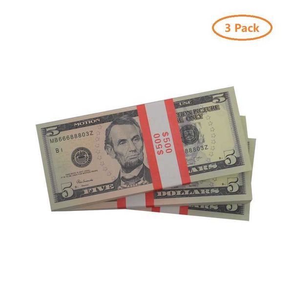 Réplique de fête US FAKE Money Kids Play Toy ou Family Game Paper Copy Banknote 100pcs Pack Practice Counting Movie Prop 20 dollars F208S 9