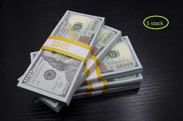 Réplique de fête US Fake Money Kids Play Toy ou Family Game Paper Copy Banknote 100pcs Pack Practice Counting Movie Prop 20 dollars F208S 18