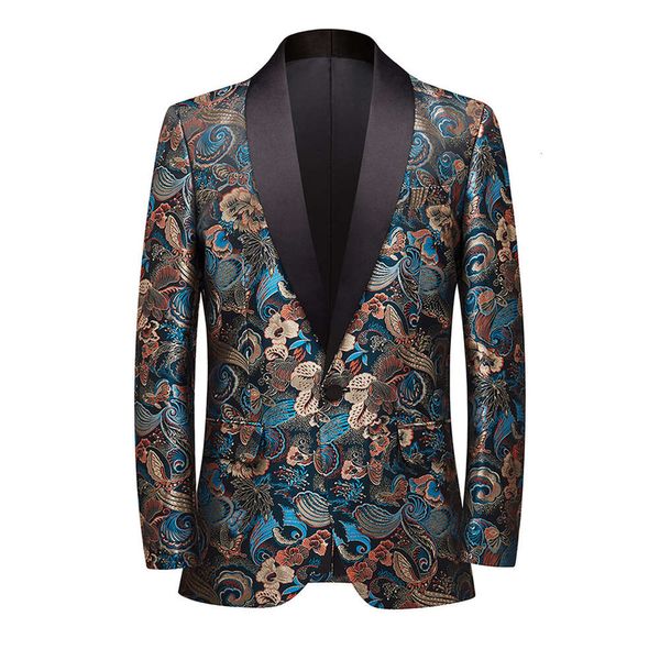 Costume de survêtement pour hommes, blazer Jacquard, costume décontracté, nouveau produit, coupe cintrée, tendance, petits manteaux, spectacle de fête