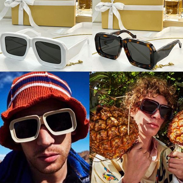 Fiesta etapa conducción Logo templos Gafas de sol Máscara de buceo Estilo Gafas de sol mujeres diseñador hombres 40064 cuadrado Marco de acetato grueso Anteojos anti-UV con estuche original