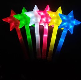 Party Star Glow Wands LED Light Up Toverstaf Knipperende Sticks Super Heldere Kerst Verjaardag Halloween Thanksgiving Concert Decoratie