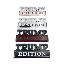 Décoration des autocollants de fête favorable Metal Car Élection présidentielle Trump Trump Supporter Body Banner Banner 7,3x3cm