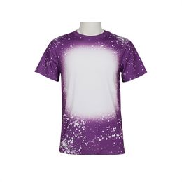 Party Sublimation Gebleekte Shirts Katoen Feel Thermische Transfer Leeg Bleach Shirt Gebleekte Polyester T-shirts A02