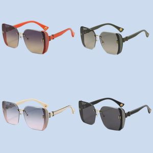 Party zonnebril ontwerper UV 400 gepolariseerde onregelmatige frameloze mannen bril dames unette de Soleil adumbral brillen veelzijdige fa0113 H4