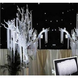 Suprimento para festas 30m contas de cristal acrílico transparente diamante guirlanda para festa de casamento lustre cortina decorações 250 W