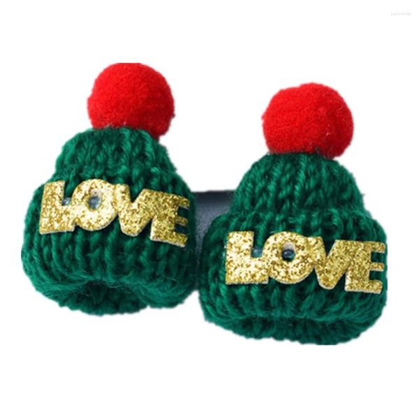 Fournitures de fête 1/10/100 PCS Chapeaux de Noël tricotés Mini décorations de jouets coréens Accessoires de balle 3 4,5 cm