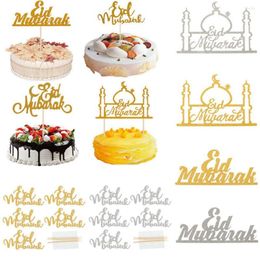 Feestartikelen 1/10 STKS Cake Toppers Decor Voor Eid Mubarak Cupcake Picks Decoratie Bruiloft