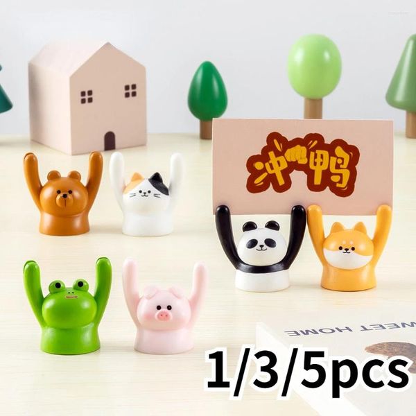 Fournitures de fête 1/3 / 5pcs Pig Animal PO Memo Carte Clip Clip Nom du bureau Mariage Favors Place Note de notes Gâteau décoré