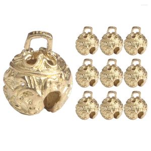 Fourniture de fête 10 pcs petites cloches en laiton Ornement de pendaison de suspension minuscule pour l'artisanat décoratif en métal enfants