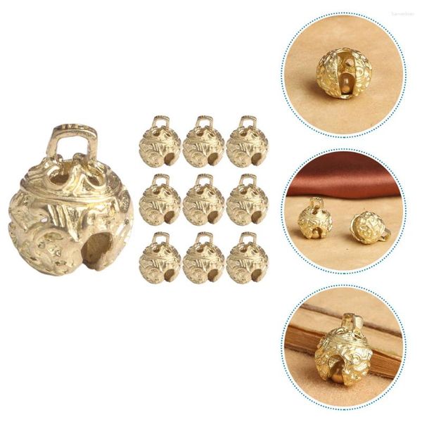 Fours de fête 10 pcs petites cloches en laiton suspendues de vent de vent aiguille minuscule pour l'artisanat chinois style