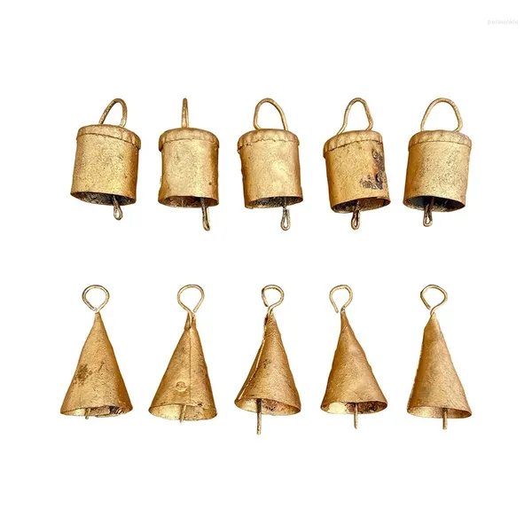 Cloches suspendues Vintage, fournitures de fête, décorations de noël pour la maison, décoration de vache avec Style corde, facile à utiliser, 10 pièces