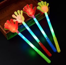 Feestartikelen 100 stks Kleurrijke Knipperende LED Glow Stick Hand klepel voor bruiloft verjaardag festival concert juichen licht sticks SN6259