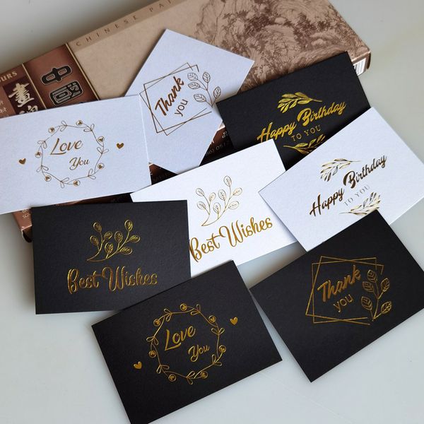 Fournitures de fête 100pcs cartes de voeux créatives mini cartes de remerciement de mariage message boîte-cadeau décoration carte d'anniversaire 20220830 E3