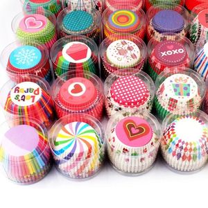 Fournitures de fête 100 pièces/ensemble de gobelets en papier pour cupcakes, moules de cuisson en forme de Muffin rond, ustensiles de cuisine, ustensiles de cuisson, outils de décoration de gâteaux à faire soi-même