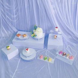 Suministros para fiestas 10pcs placas de buffet platos sándwich rejilla de galletas stand de cupcakes de cumpleaños