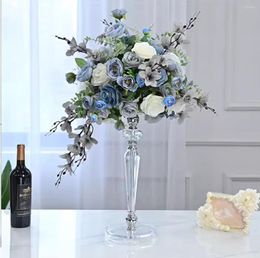 Fourniture de fête 10pcs Banquet de mariage en cristal Bouquet artificiel Bouquet Display Rack Colonne Bougie Floral Stand El Restaurant Event