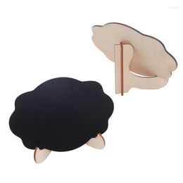 Feestartikelen 10 stks/partij Houten Mini Kawaii Cloud Vormige Schoolbord Bericht Bord Met Hang String Bruiloft Decoratie