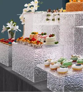 Fournitures de fête 14 PCS DESSERT Candy Décoration Buffet Riser Stand Acrylic Banquet de mariage Biscuits gâteau de gâteau