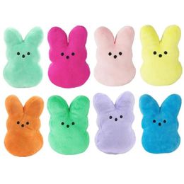 Feestartikelen 15 cm Easter Peeps Bunny Plush Toys For Rabbit Easter Basket vullen schattig zachte mooie pluche figuur pluche speelgoed thuis decor cadeau