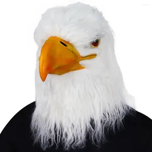 Party Supplies 1pc Eagle Mask voor mannen grappige dieren latex mascara vol gezicht nieuwigheid volwassen vrouw vermomming Halloween rave cosplay kostuum rekwisieten