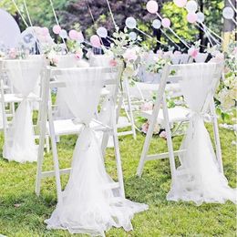 Party Supplies 1x1.6m Sheer Crystal Wedding Tule Roll Organza Fabric for Birthday Backdrop Decor Diy Chair Sashes