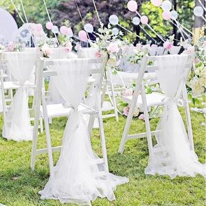 Fournitures de fête 1x1,6 m transport en cristal de mariage en tulle tissu en organza pour la toile de fond anniversaire décor bricolage chaise