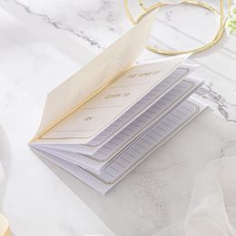 Fournitures de fête, livre de vœux de mariage à grille horizontale, 2 pièces, le cadeau de la mariée, cartes de serment en papier pour elle et lui